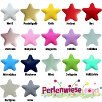 Silikon Motivperle Stern groß